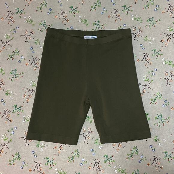 Cotton Citizen Milan Biker Short Olive Green Small Cotton Terry Stretchy Cozy - Picture 1 of 9
